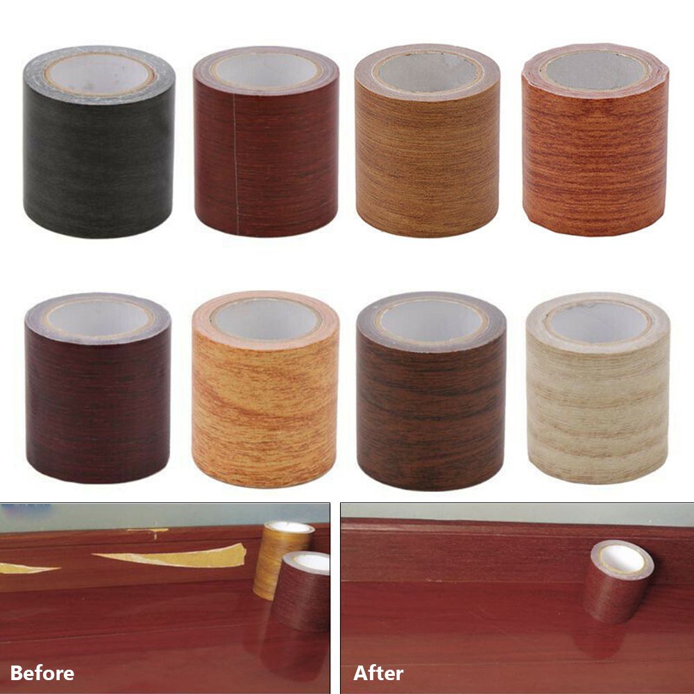 Xfasten Woodworking Tape - 5M/Roll Wood Grain Self-adhesive Skirting Line