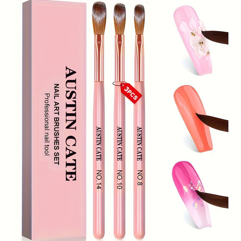 Wood Chisel Set - 3pcs Kolinsky Acrylic Nail Brush Set