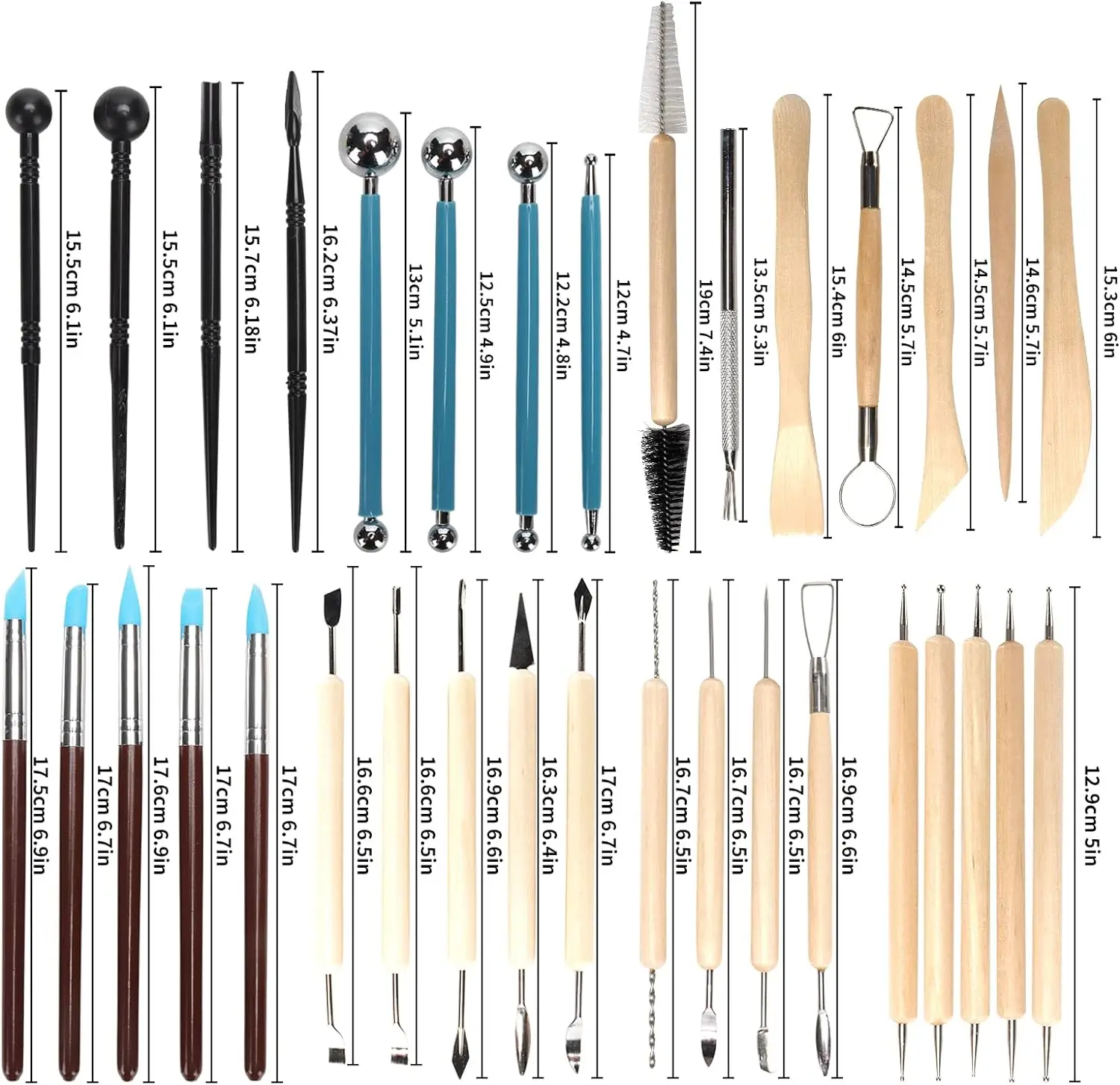 Wood Chisel Set - 8-61PCS Pottery Tool Set - Ceramic