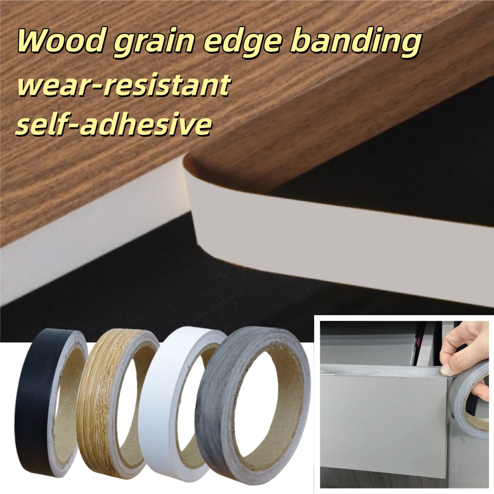 Xfasten Woodworking Tape - 1pc 10mX1/1.5/2cm Wood Grain PVC Edge