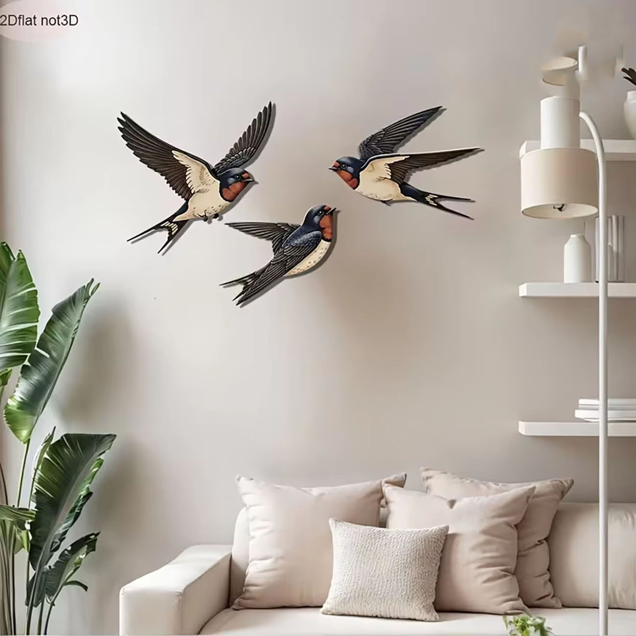 Xfasten Woodworking Tape - 3Pcs 2D Swallow Wooden Wall Decor