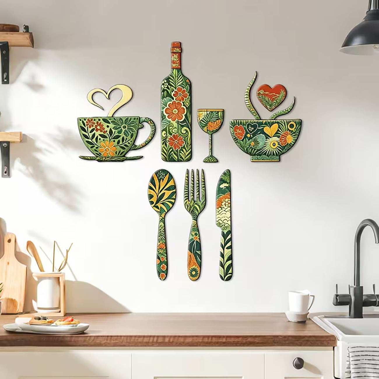 7Pcs Green Floral Kitchen Uten - огляд і ціна Xfasten Woodworking Tape