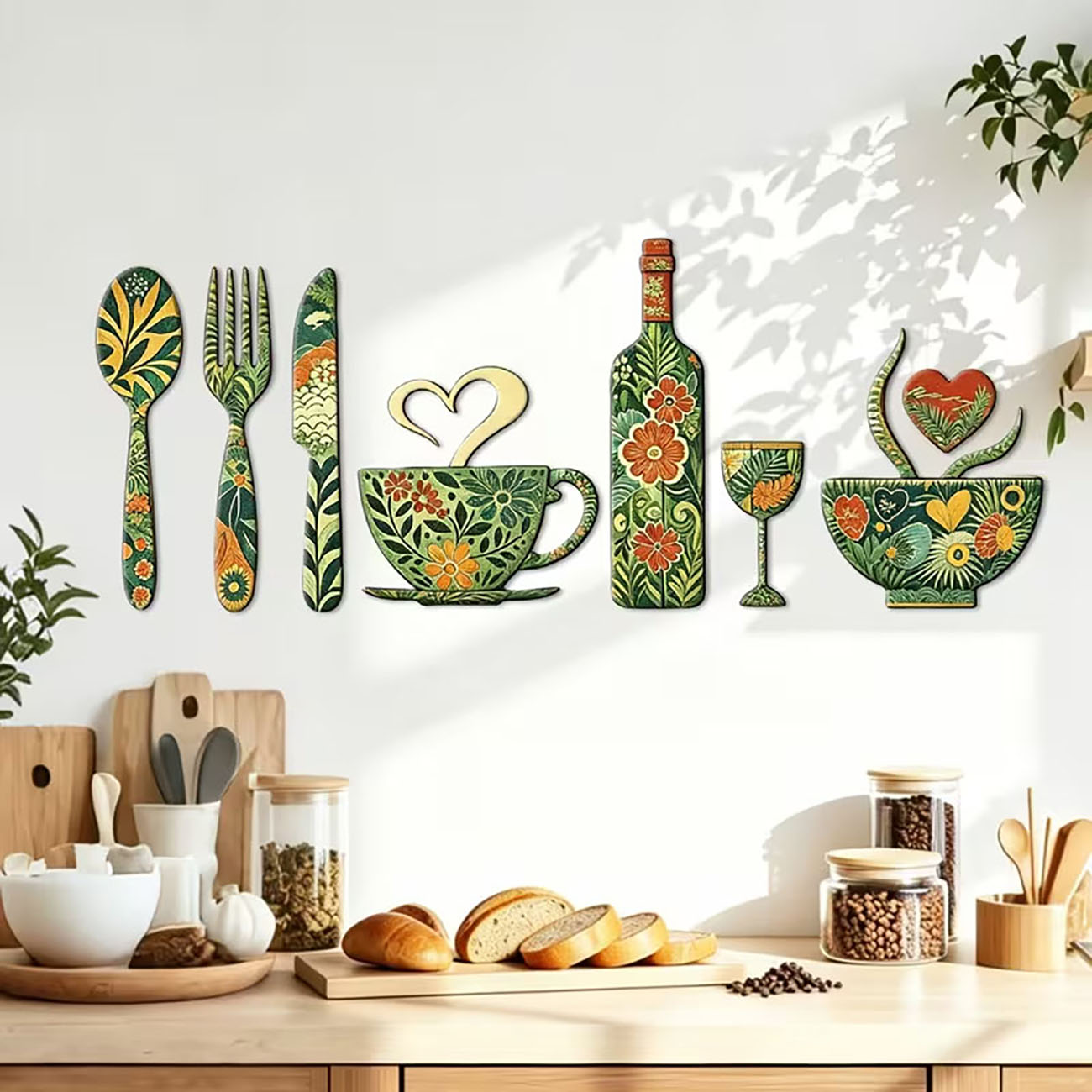 7Pcs Green Floral Kitchen Uten - огляд і ціна Xfasten Woodworking Tape