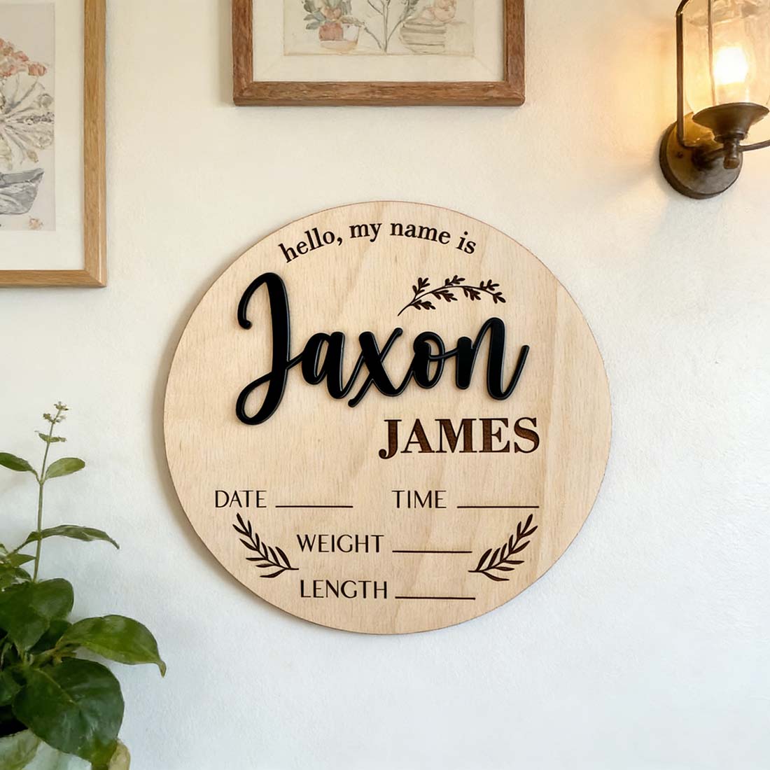 1Pc Custom Baby Announcement S - огляд і ціна Woodworking Laser