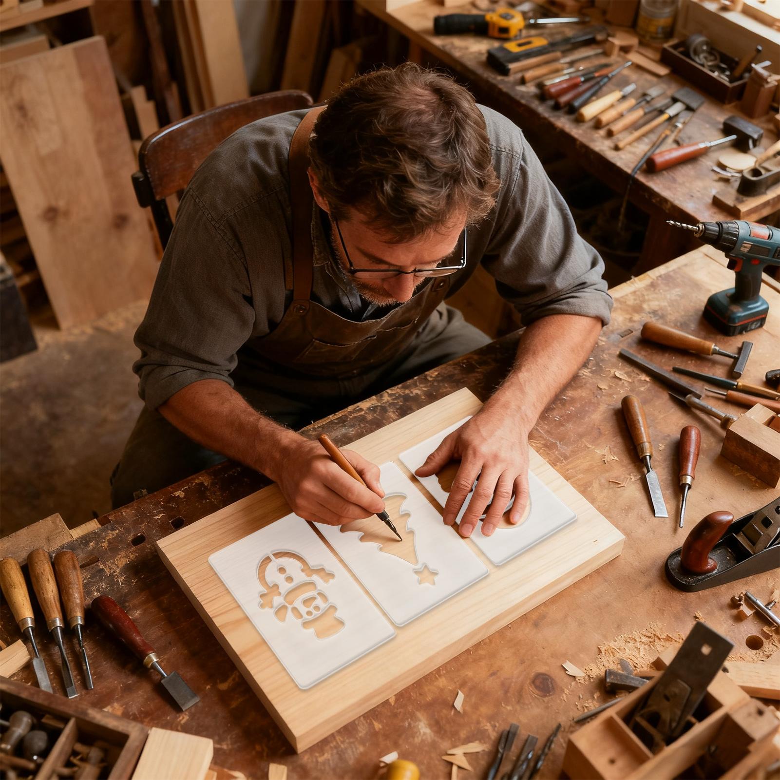 Christmas Stencil Portable Woo - огляд і ціна Woodworking Man