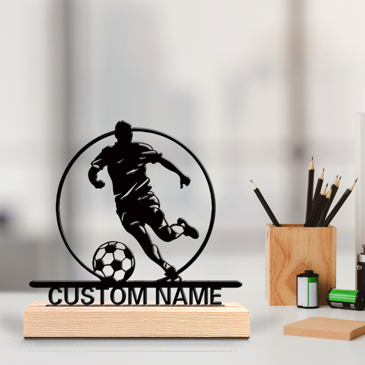 Custom Soccer Player Metal Sta - огляд і ціна Woodworking Laser