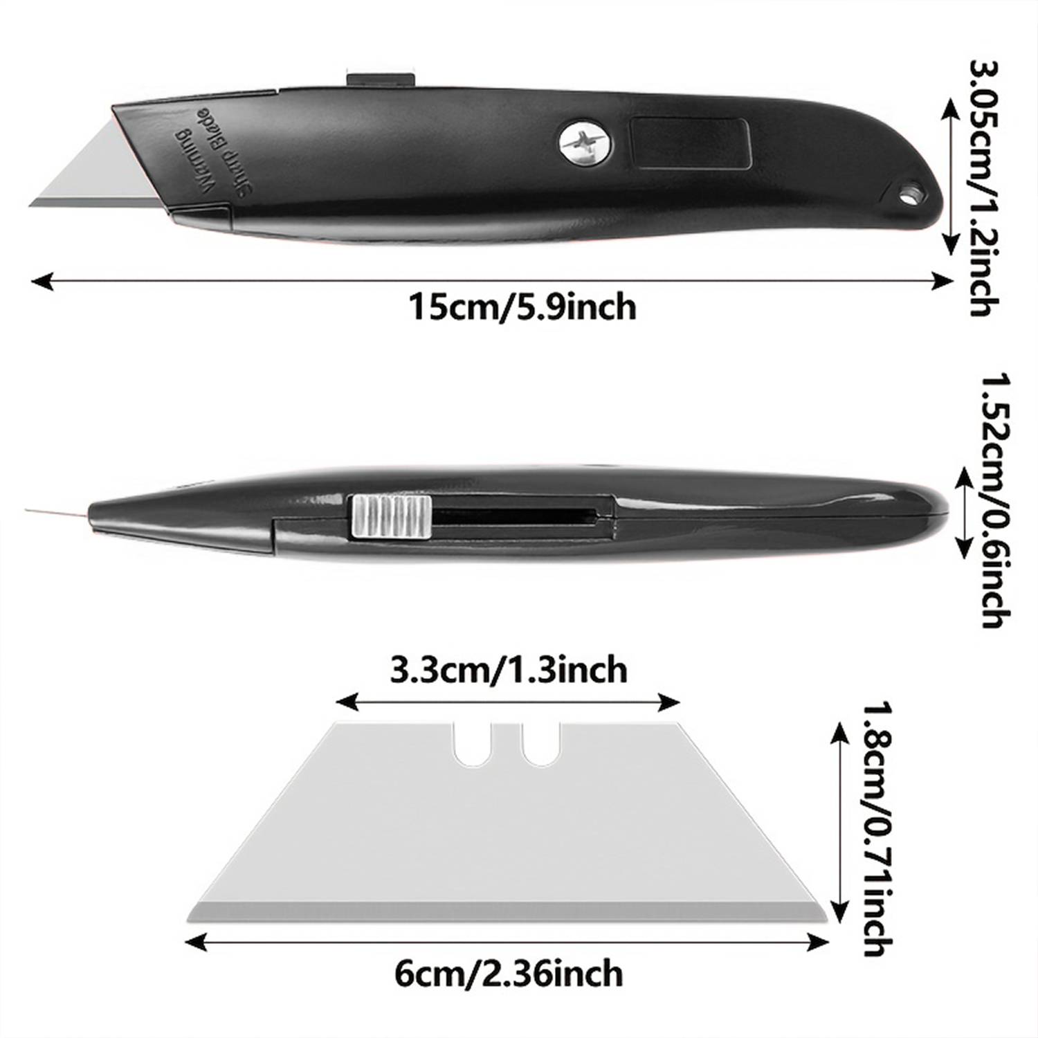 1/2PCS Utility Knife Retractab - огляд і ціна Woodworking Warehouse