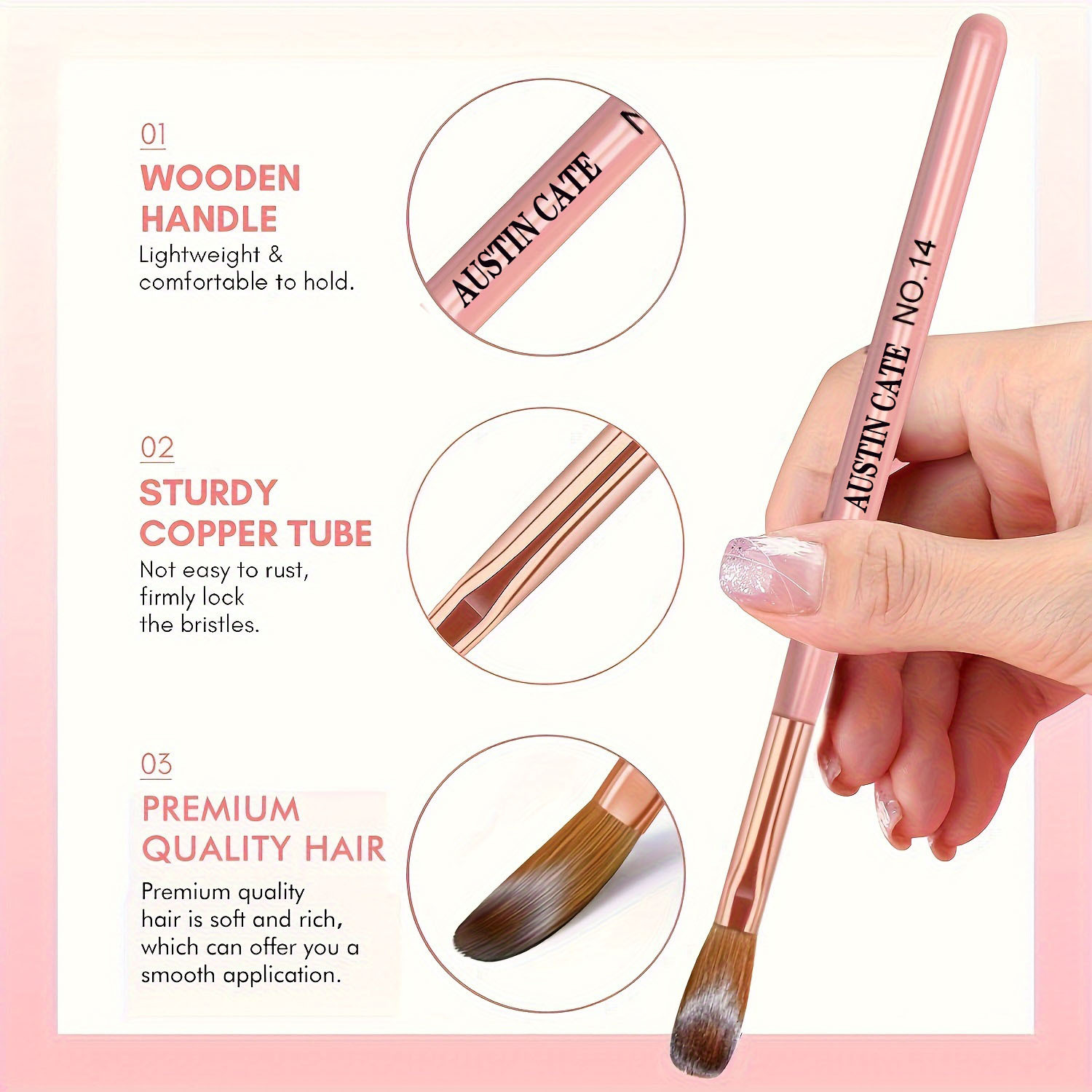 3pcs Kolinsky Acrylic Nail Bru - огляд і ціна Wood Chisel Set