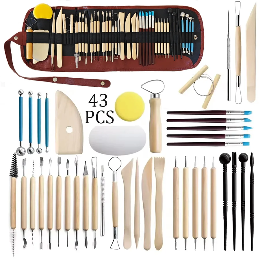 8-61PCS Pottery Tool Set - Cer - огляд і ціна Wood Chisel Set