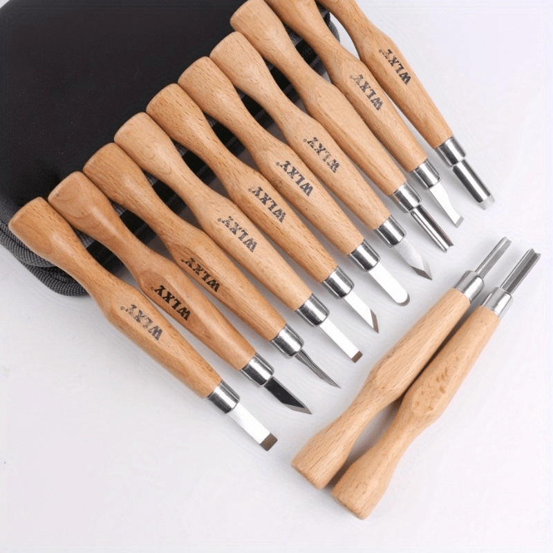 Set Of 12 Professional Wooden  - огляд і ціна Wood Chisel Set