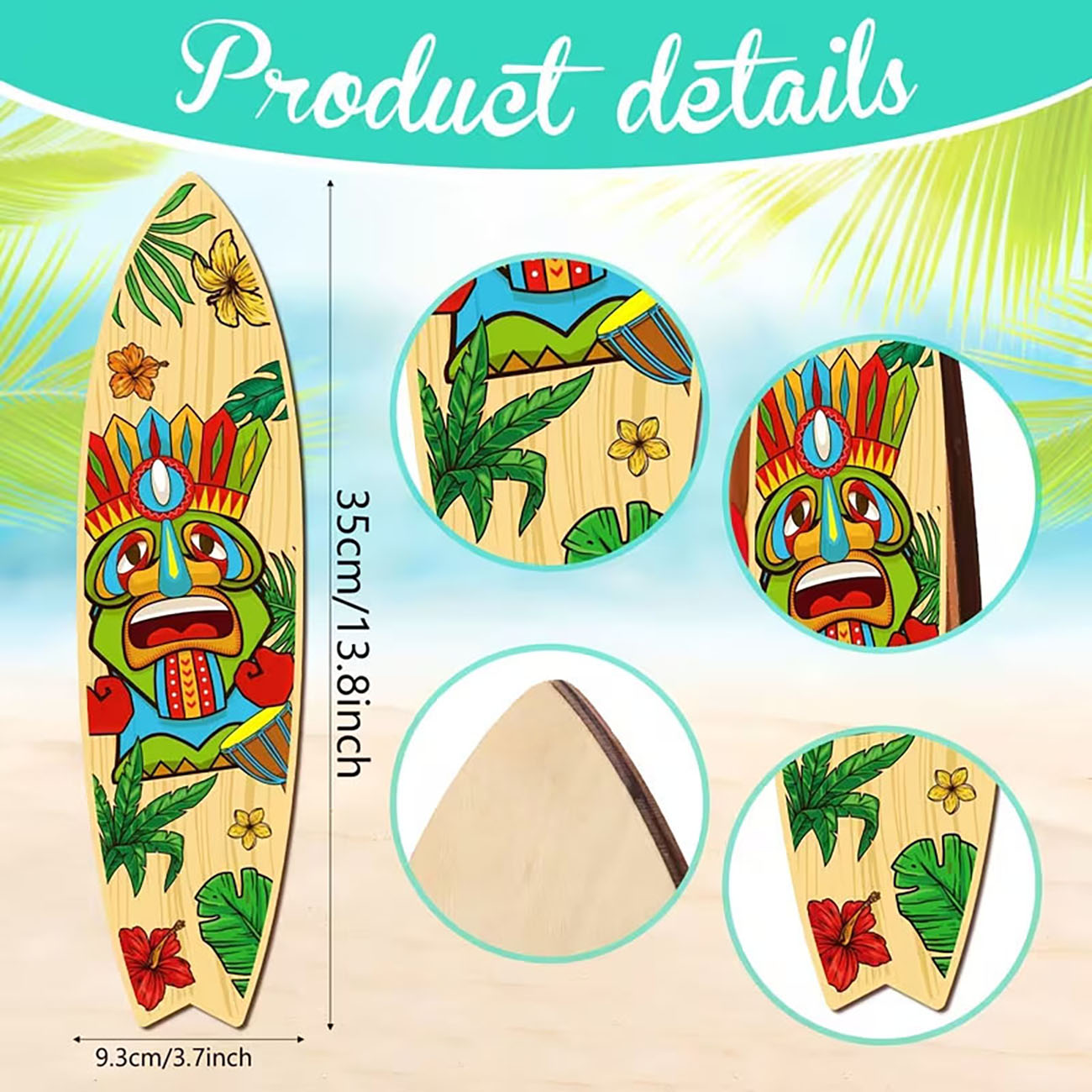 4Pcs Tiki Mask Surfboard Woode - огляд і ціна Xfasten Woodworking Tape
