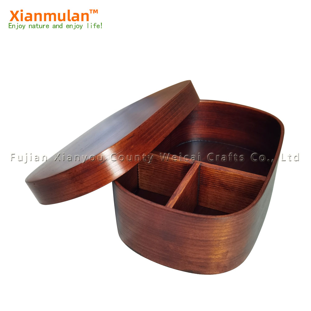 Natural Wooden Bento Box Squar - огляд і ціна Woodworking Japanese