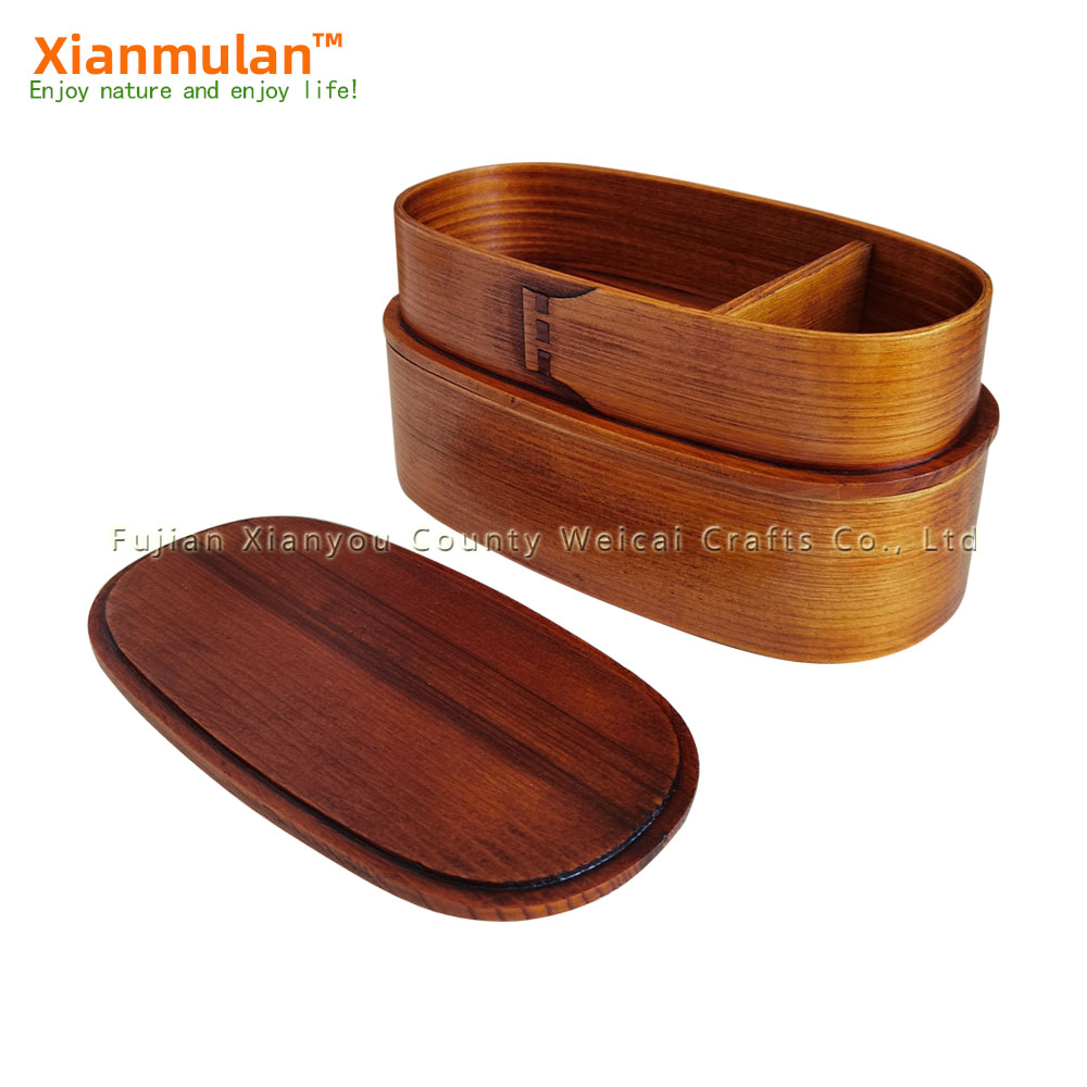 Natural Wooden Bento Box Squar - огляд і ціна Woodworking Japanese