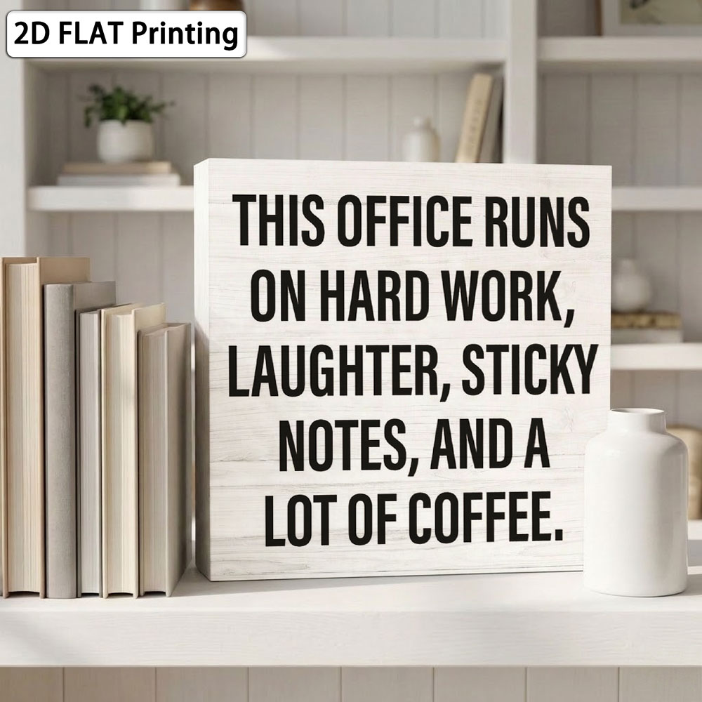 Office Coffee Quote Box Sign 5 - огляд і ціна Woodworking Quotes Funny