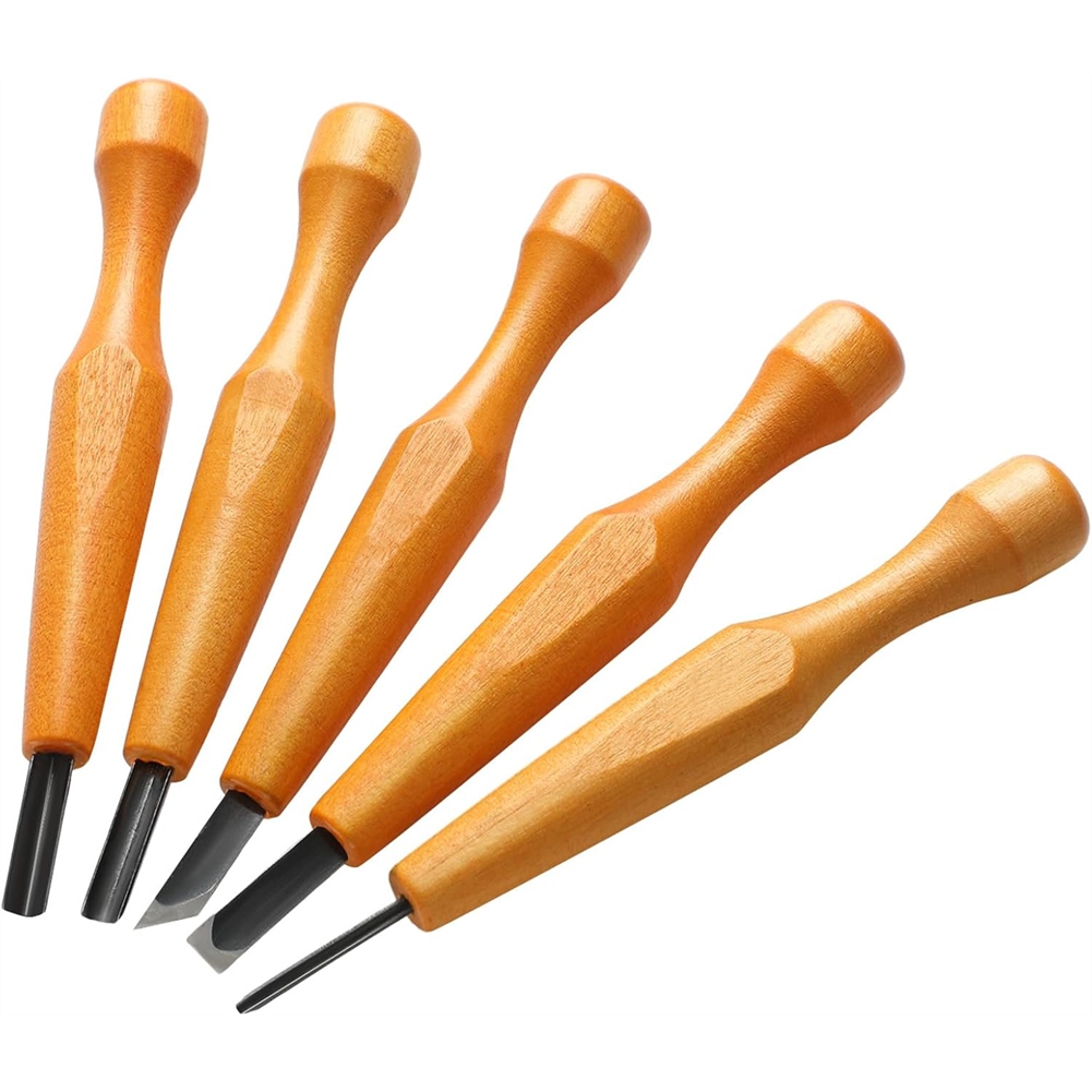 5 Pcs Linocut Carving Tools Se - огляд і ціна Wood Chisel Set