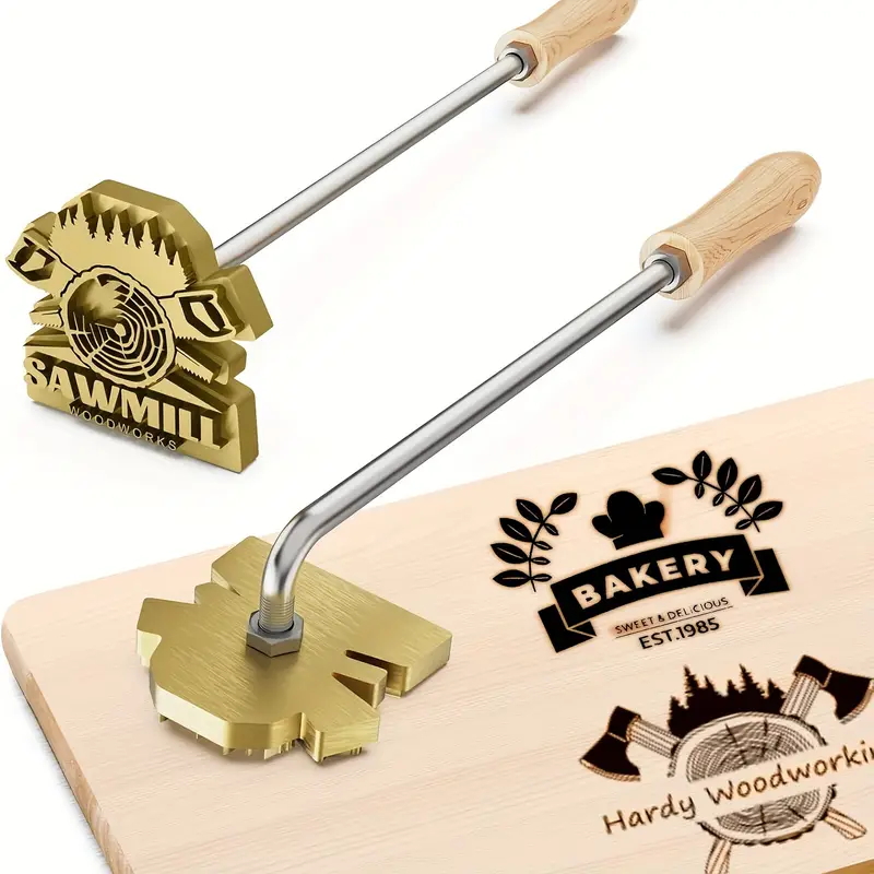 M8 Custom Branding Iron Stamp  - огляд і ціна Woodworking Logo Design Free