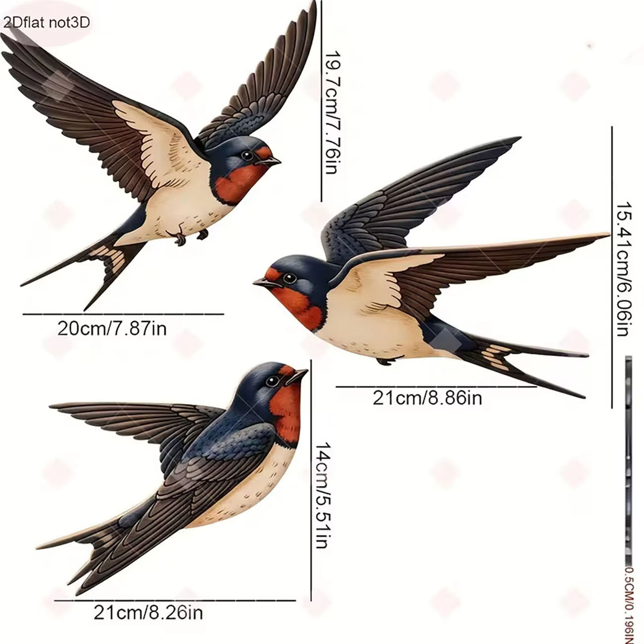 3Pcs 2D Swallow Wooden Wall De - огляд і ціна Xfasten Woodworking Tape