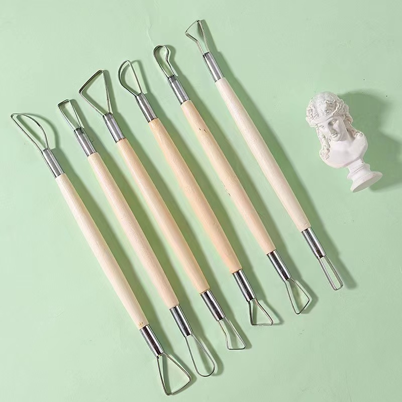 6PCS wooden handle wax pottery - огляд і ціна Wood Chisel Set