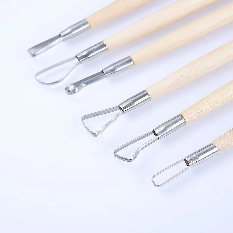 6PCS wooden handle wax pottery - огляд і ціна Wood Chisel Set